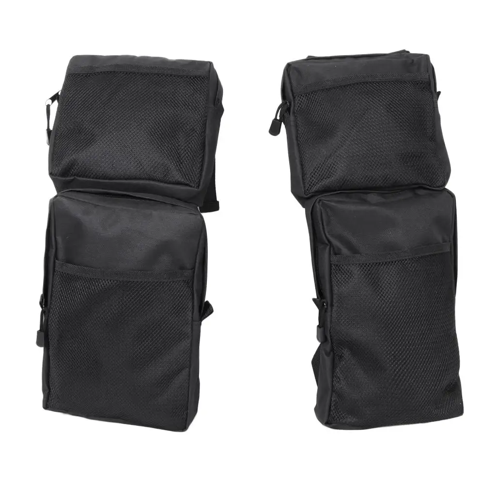 2-Piece Black ATV Bag 4-Wheeler Cargo Storage Hunting Bags
