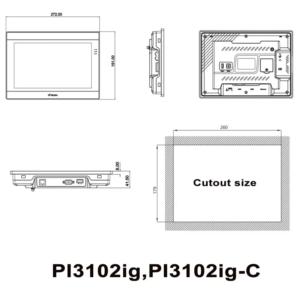 100% Brand New P13102ig PI3102ig WIFI PI3102ig C PI3102ig P18102ig PI8102ig 10 inch HMI Ethernet Wifi Human Machine Interface