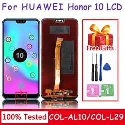 5.84''100% Test for Huawei Honor 10 Honor10 LCD COL-L29 L19 AL10 TL10 Display Touch Screen Digitizer Assembly with Fingerprint
