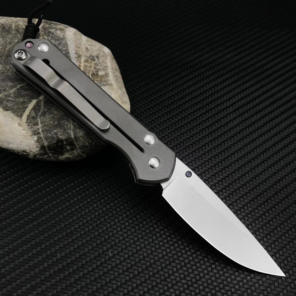 Chris Reeve CR Folding Knife D2 Steel Blade TC4 Titanium Alloys Handle Outdoor Camping Multi Function EDC Tool