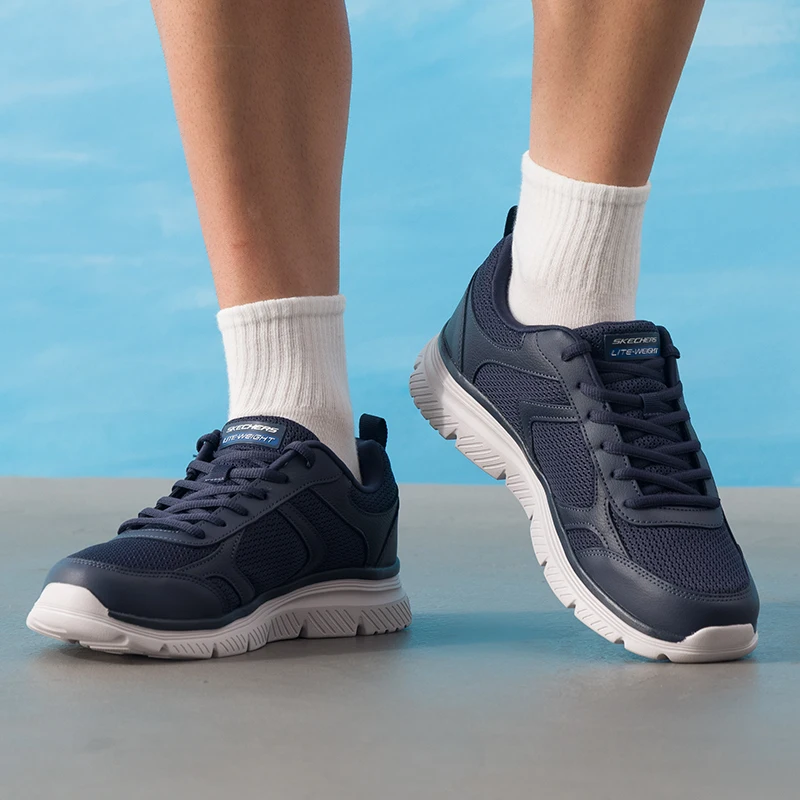 Skechers Men's Shoes Original Lightweight Fashionable Wear-Resistant Non-Slip New Fitness Training Outdoor Sports Running Shoes 8790359-Nvy-1