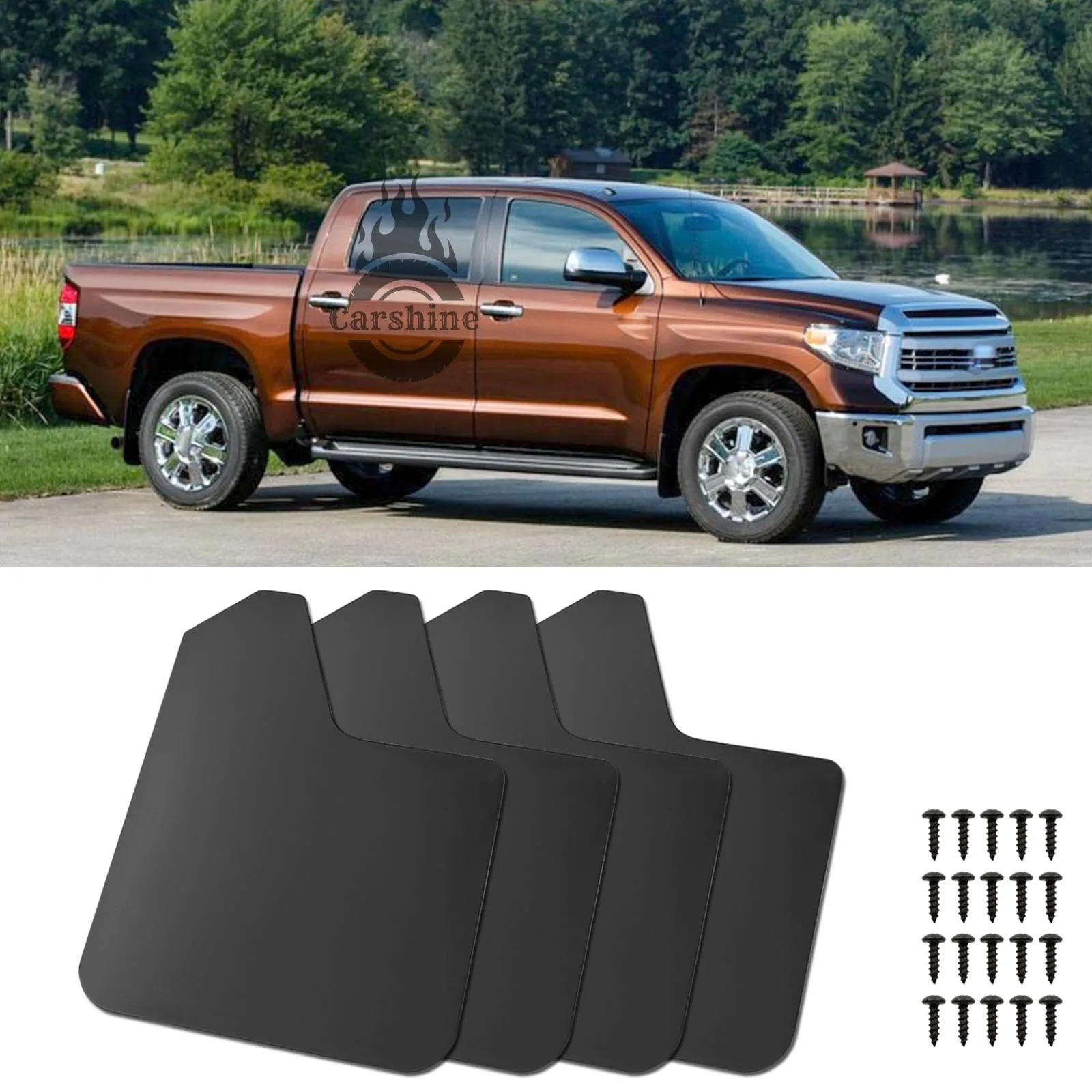 

Для Toyota Tundra: Комплект из 4 широких брызговиков (черные, новые)