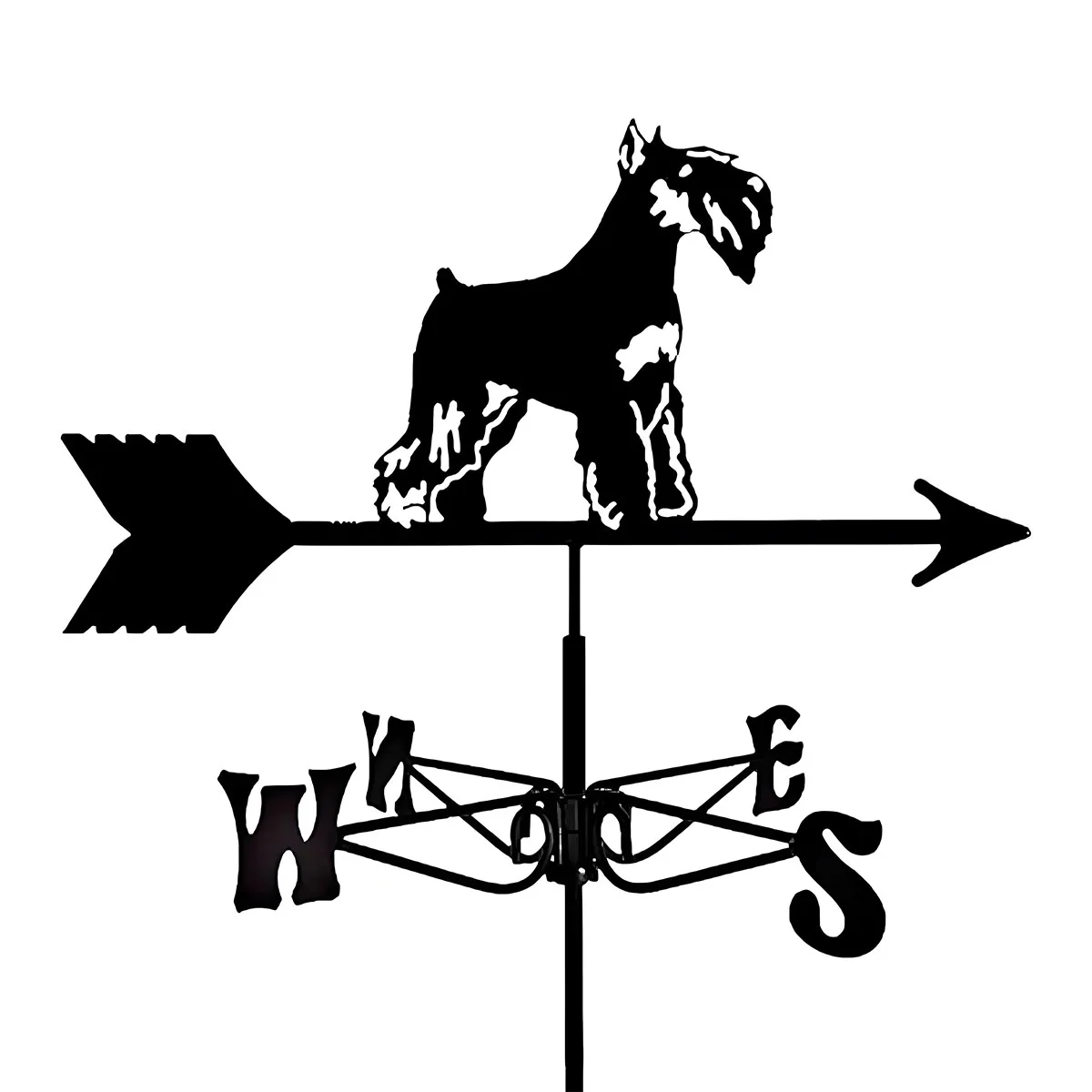 

Metal Weather Vane Wind Direction Indicator, Roof Mount Outdoor Weather Vanes, Farm Garden Courtyard Wind Direction Decoration