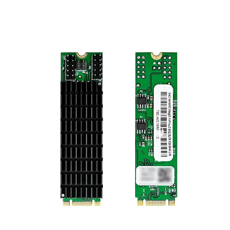 Superior-2.5G Gigabit Network Card M.2 To Dual RJ45 Port Ethernet NIC M.2 B Key And M Key 2500 Mbps RTL8125B Chipset
