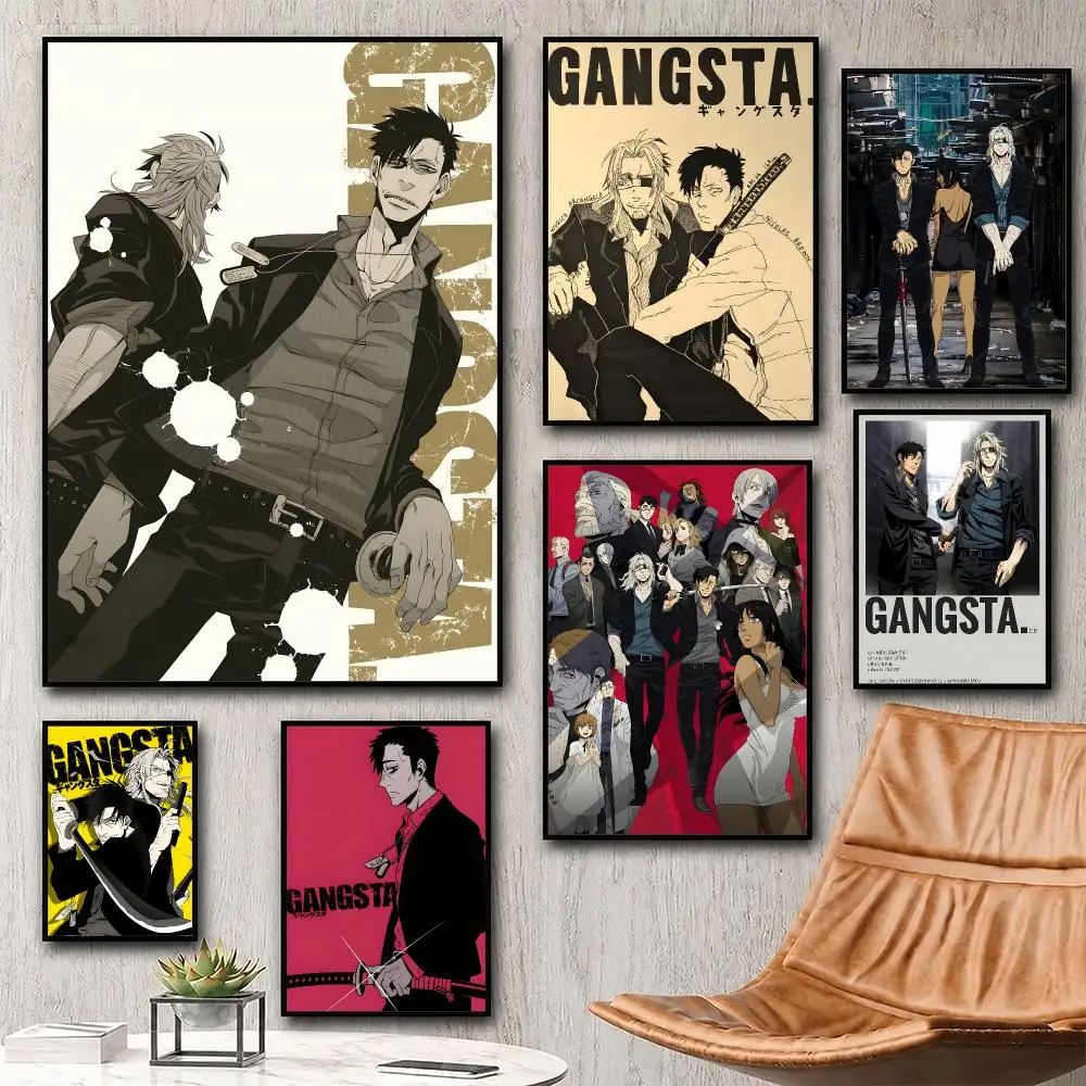 Aesthetic Wall Art Poster Trendy anime Gangsta Poster for Bedroom Dorm Room Home Decor Large Wall Picture Print