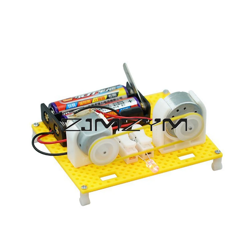 DIY Handmade Motor Generator Science Toy Hand Generator Physics DIY Learning Educational Toys