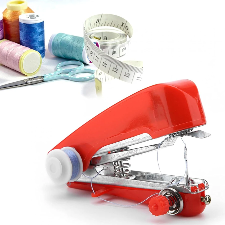 

Портативная ручная мини-швейная машина, ручной компактный, простой в использовании швейный инструмент, регулируемая ручка натяжения, быстрый ремонт, уличный JXB