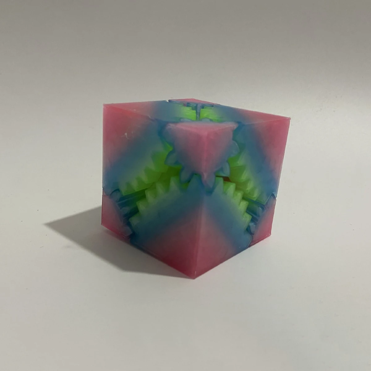 1 Uds. Nuevo juguete impreso en 3D, bola de engranaje creativo, cubo para aliviar el estrés, juguete relajante giratorio para decoración de escritorio, juguete de descompresión