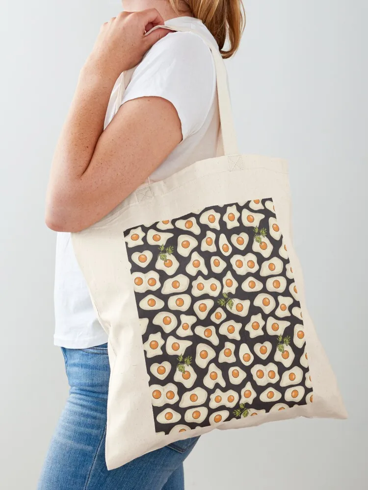 

fried eggs Tote Bag tote bags aesthetic Lady bag Women's shopper bag shopping cart bags