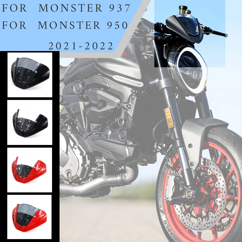 

Fit For DUCATI Monster 937 2021-2022 Windshield Windscreens Motorcycle Accessories Wind Deflector Monster 950 2021-2022