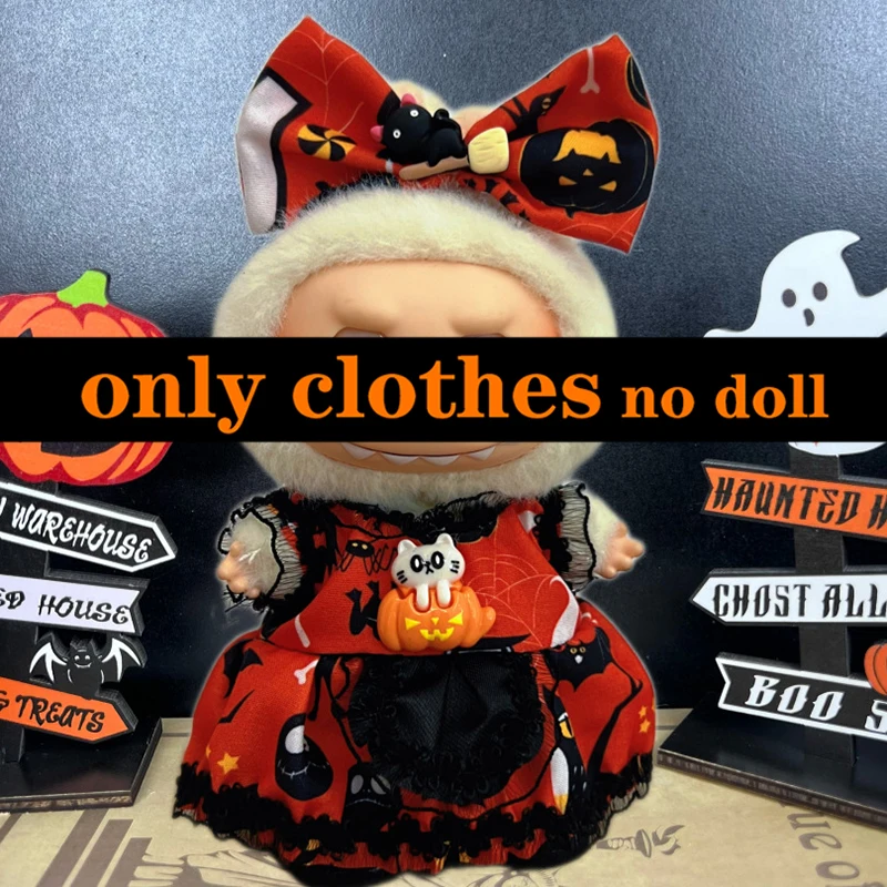 ملابس دمى لابو أزياء الهالوين الزي V1 V2 V3 17 سنتيمتر دمى الجلوس اكسسوارات ملابس الاطفال هدية سترة قبعة مجموعة الحقائب #2