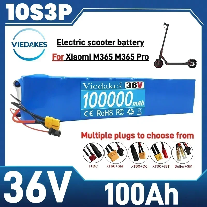 

۞2025 New 36V 100Ah Scooter Battery Pack for M365 36V 100000mAh Battery pack 42V Electric Scooter with 50A BMS❈❈❈❈