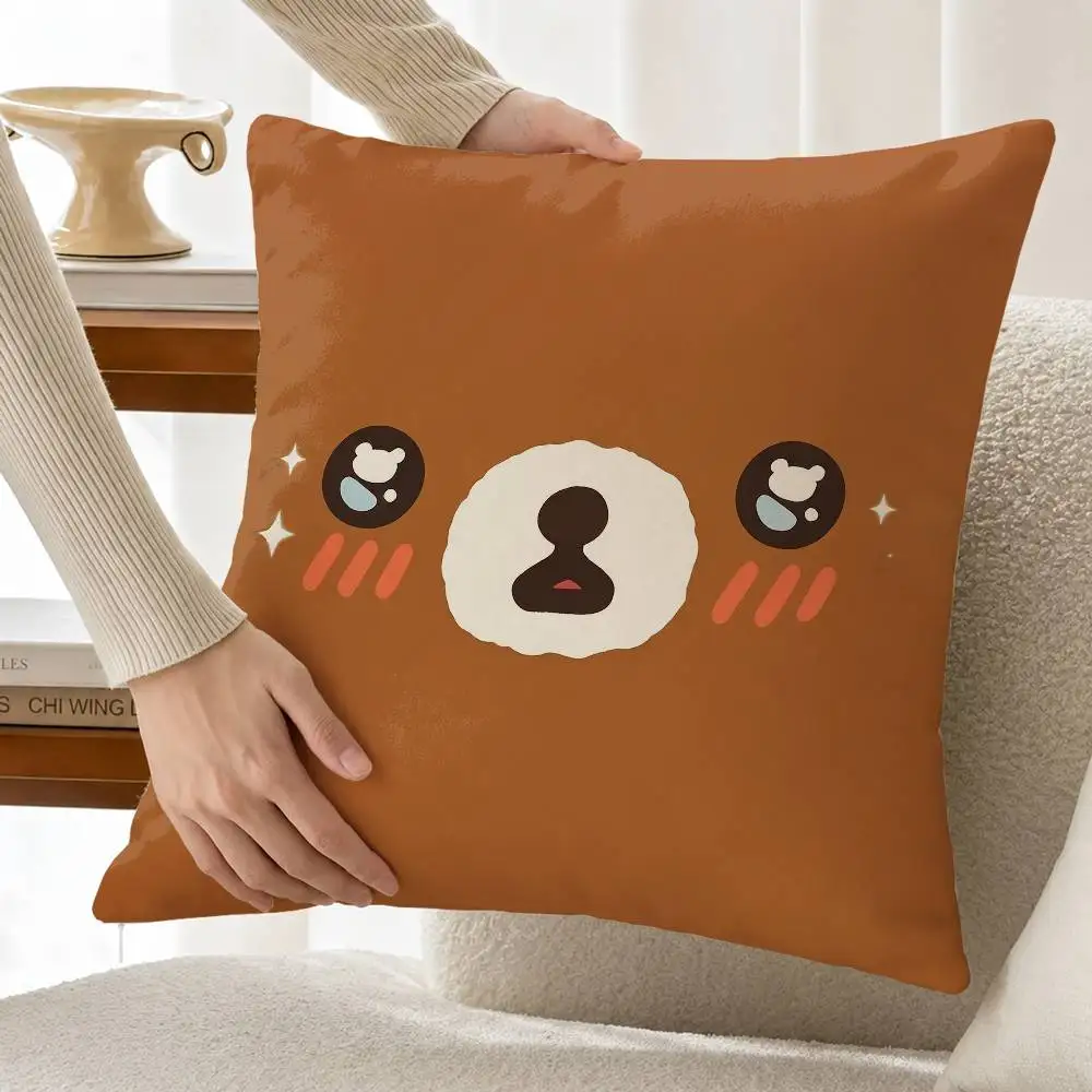 Lovely R-Rilakkuma-S bears Custom Double Sided Print Square Pillow Cushion Cover