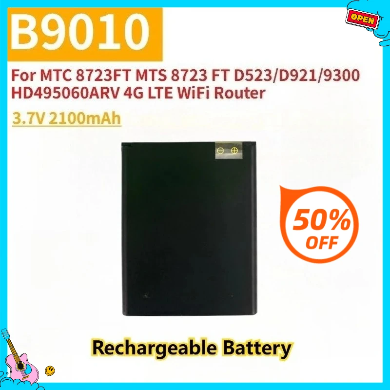 

New Rechargeable Battery 3.7V 2100mAh B9010 For MTC 8723FT MTS 8723 FT D523/D921/9300 HD495060ARV 4G LTE WiFi Router