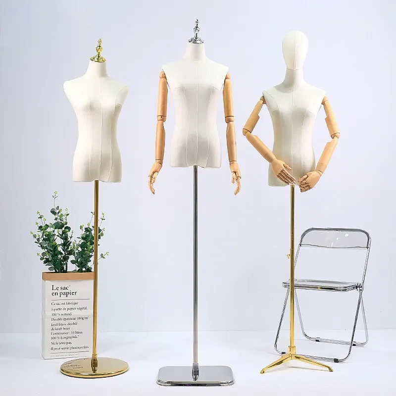 Clothing store model props women's half-body women's clothing window stand clothes shelf wedding dress doll model display stand