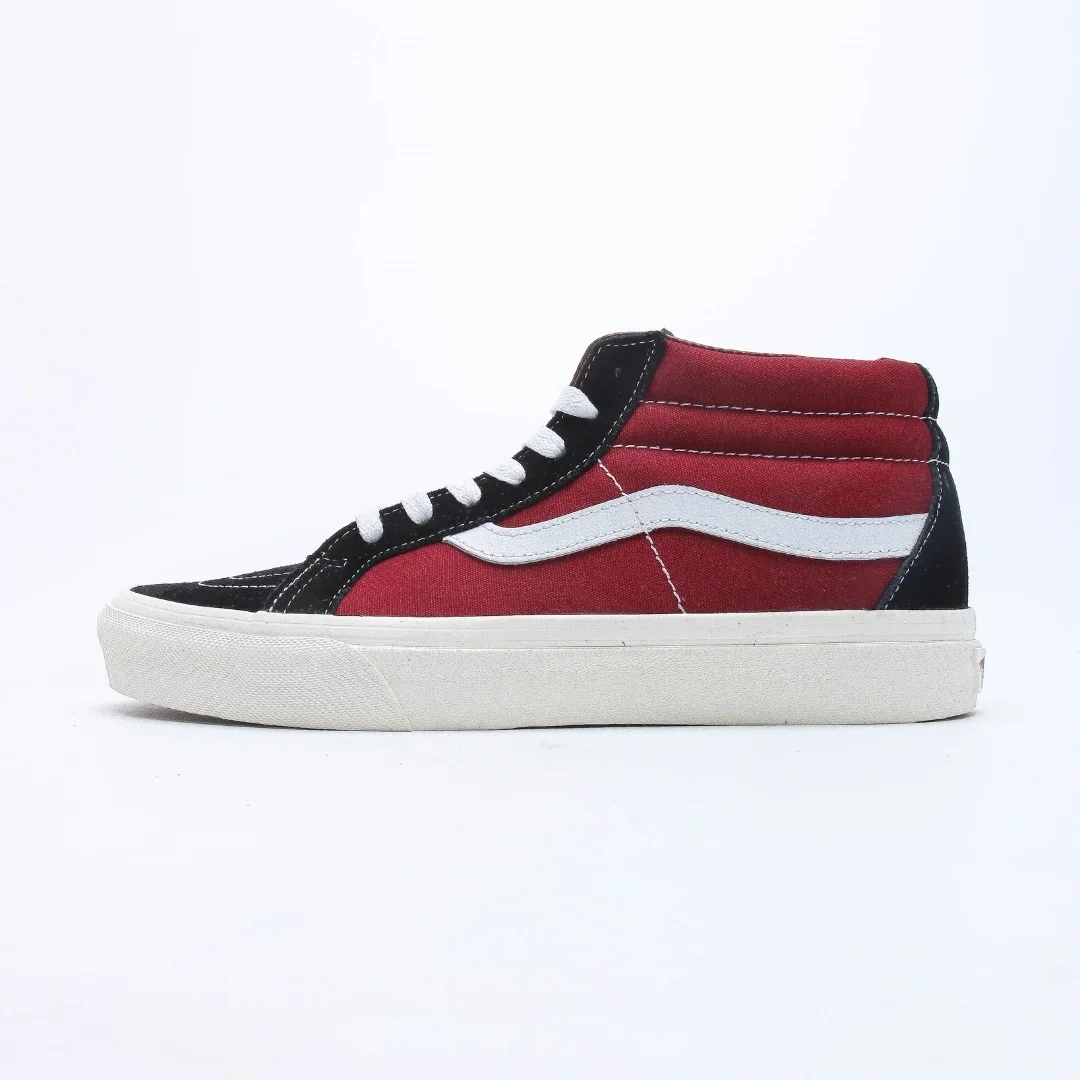 2024 Original Round Toe Solid VANS SK8 MID Old Skool Shoes Casual Women Skateboarding Men Sneakers VANS Off The Wall Tenis