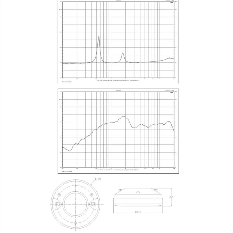 PT-002 170 Magnetic 75 Core Titanium Film Hg170-77 Tweeter Driver Head Professional Stage Treble Head 110db 8ohms 80-160w（1PCS）