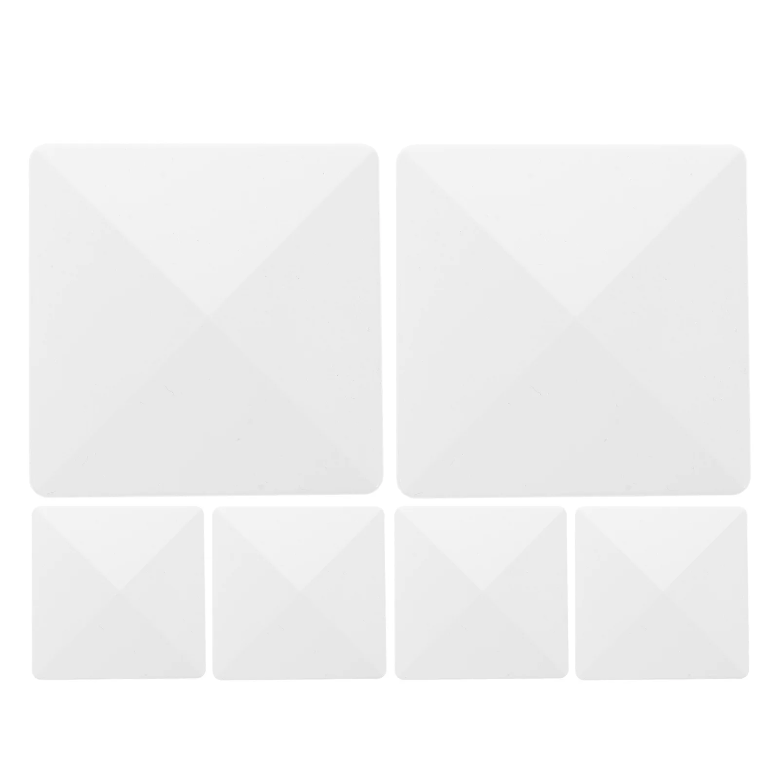

6Pcs White PVC Fence Post Caps Outdoor Decorative Pyramid Top Covers 3.5x3.5 Inch Deck Patio Dock Mailbox Plastic Post