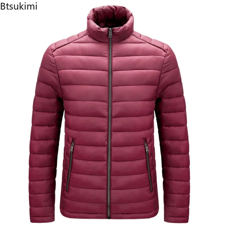 New 2025 Men's Parkas Fashion Autumn Winter Warm Stand Collar Jackets Parkas Coats Casual Windproof Parka Slim Outwear for Men