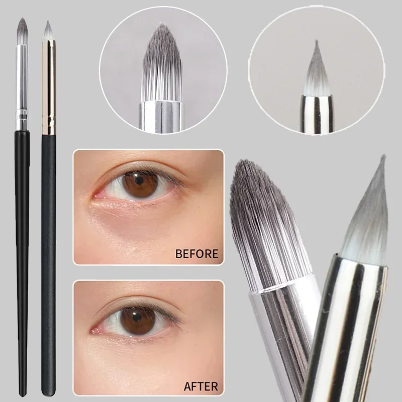 Multifuncional Apontou Silicone Corretivo Escova, Máscara Foundation, Fine Eyeliner Ferramentas para Eye Bag, Artigos Padrão