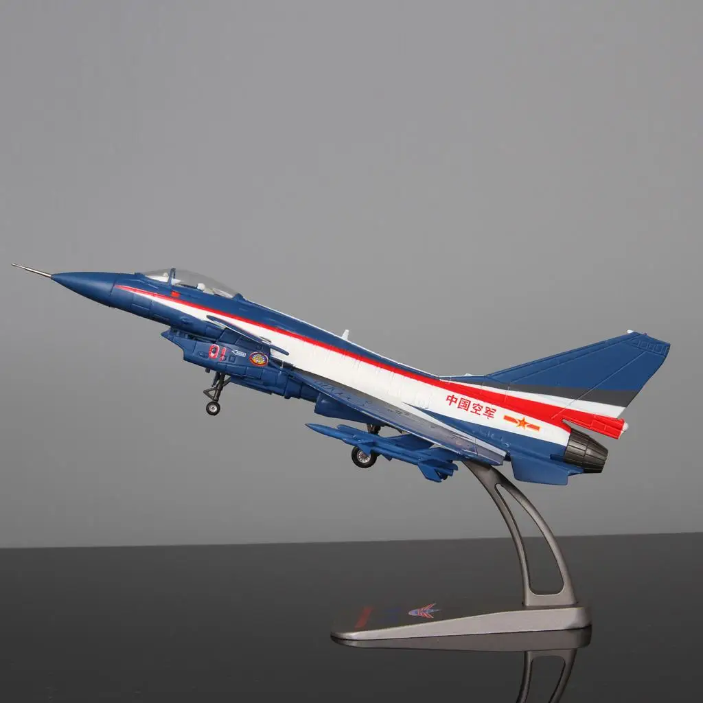 1:72 Diecast J-10 Fighter, Metal Static Aviation Model Airplane Aircraft Plane Playset, Boys Kids Adults Birthday Xmas Gift