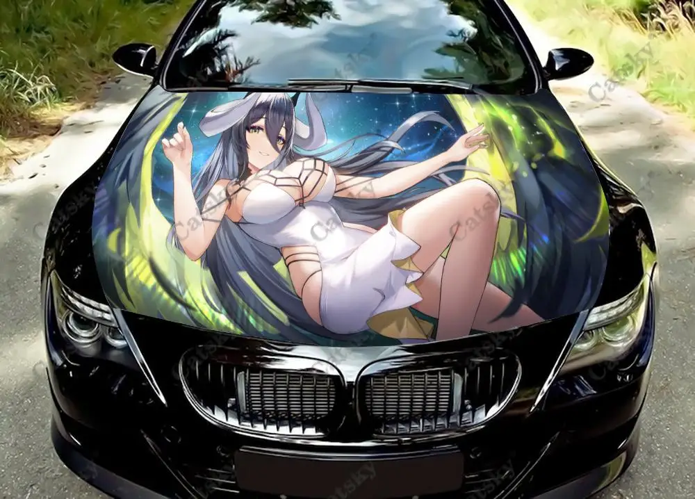 

Shalltear Bloodfallen Overlord Car Hood Vinyl Stickers Wrap Vinyl Film Engine Cover Decals Sticker on Car Auto Accessories