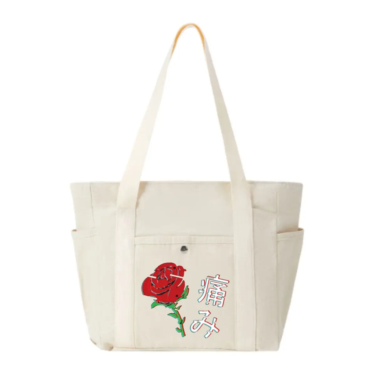 

Red Rose Art Graphic Multi-pocket Female Bag Shopping Travel Lady Handbag