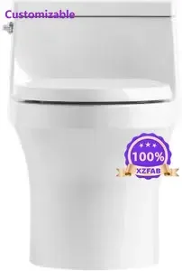 Factory Direct 2026 Nordic White Toilet One-Piece Round-Front with Left-Hand Trip Lever Includes Quiet-Close Seat 1.28 GPF