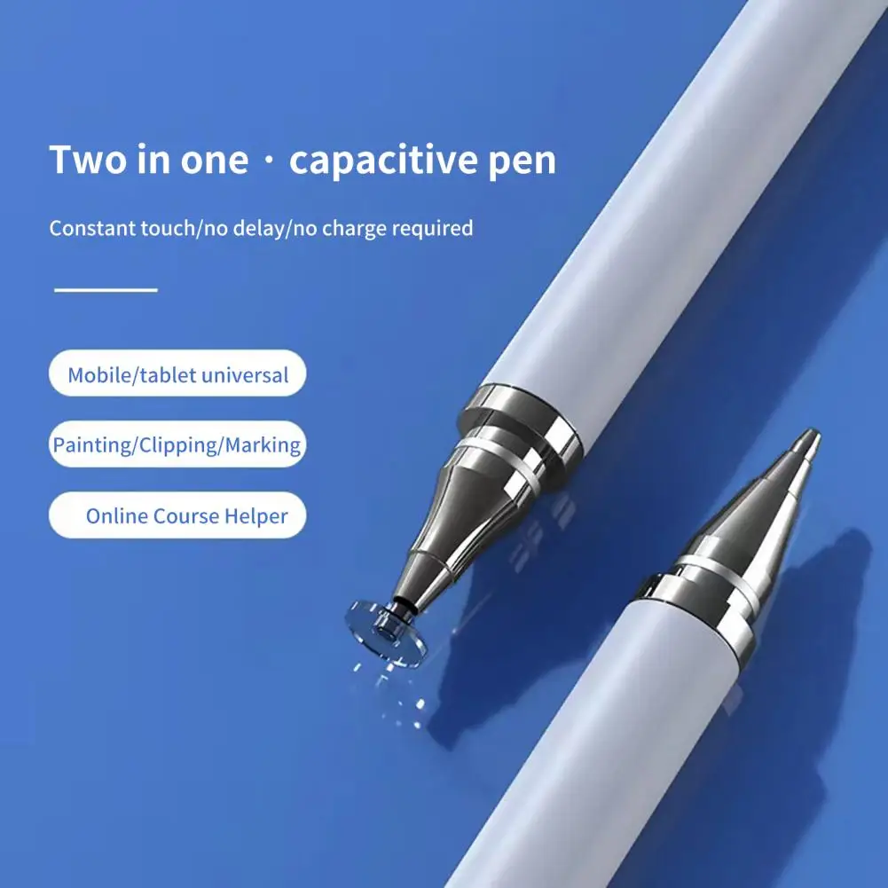 Capacitive Pen Dual Heads Touch Pen Smooth Writing Universal Tablet PC Phone Stylus Pen for iPad/Huawei/iOS/Android Tablet