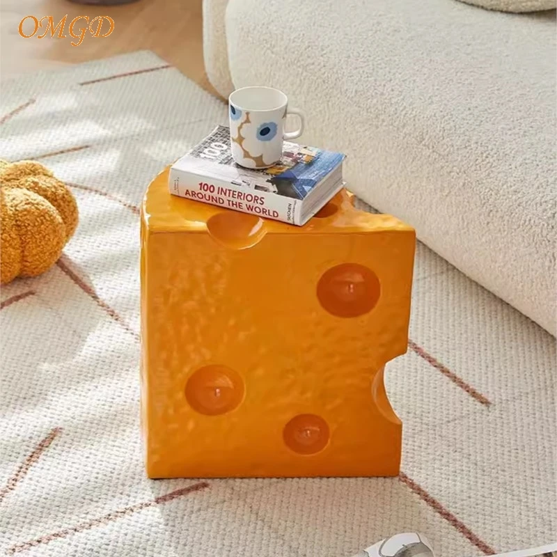 OMGD Trendy Home Cheese Cheese Stool Home Doorway Shoeshine Stool Netroots Creative Living Room Tea Table Sofa Side Table News