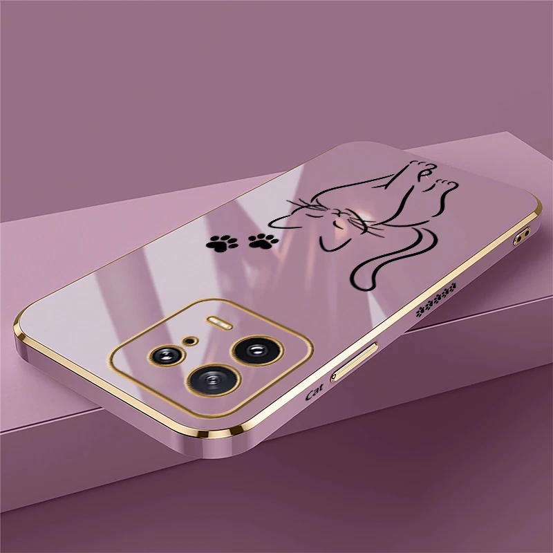 Black Cats Phone Case For Xiaomi 15 15T 14T 13T 12T 11 Pro 11T 10T 5G 9T Lite Lens Protect Plating Silicone Soft Back Cover Etui