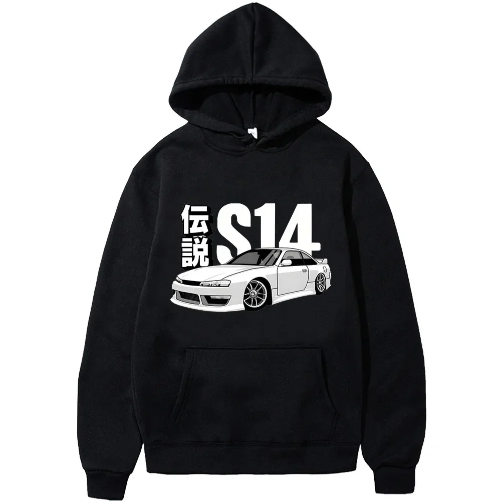 

Men's printed hooded sweatshirt retro streetwear S14 FD Drift Japanese Cars Harajuku sportswear loose sweater top