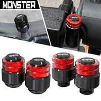 Motorcycle Rearview Mirror Plug Hole Screw Cap & Tire Valve Stem Caps Cover For Ducati Monster 400 620 695 696 750 796 797 800