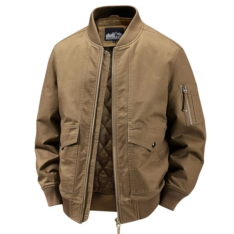 

New Fashion Men Cotton Casual Tooling Jackets Bomber Jackets Male Winter Fleece Warm Parkas Quality Man Slim Cargo Coats Size 4X