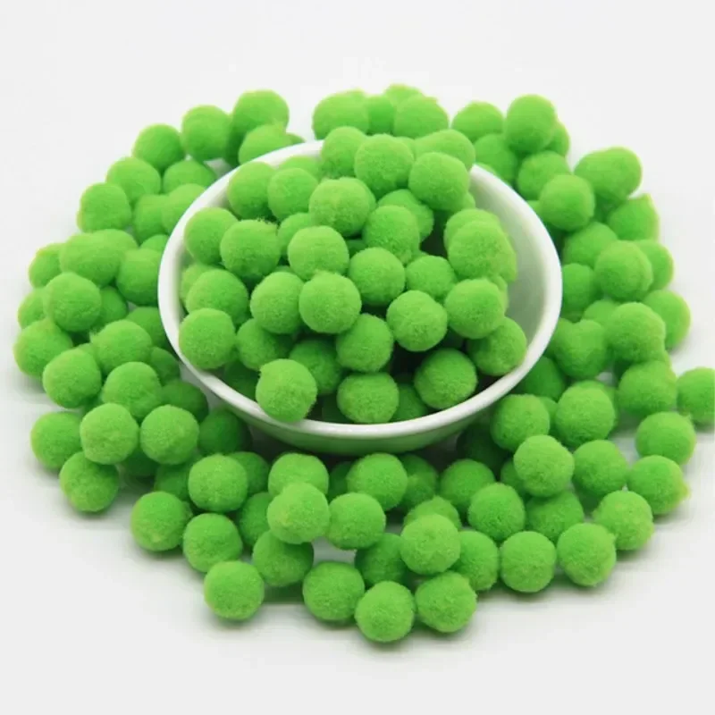 Fruit Green Pompoms 8/10/15/20/25/30mm Fur Plush Ball Craft DIY Soft Pompon Wedding Home Garment Sewing on Cloth Accessories 20g