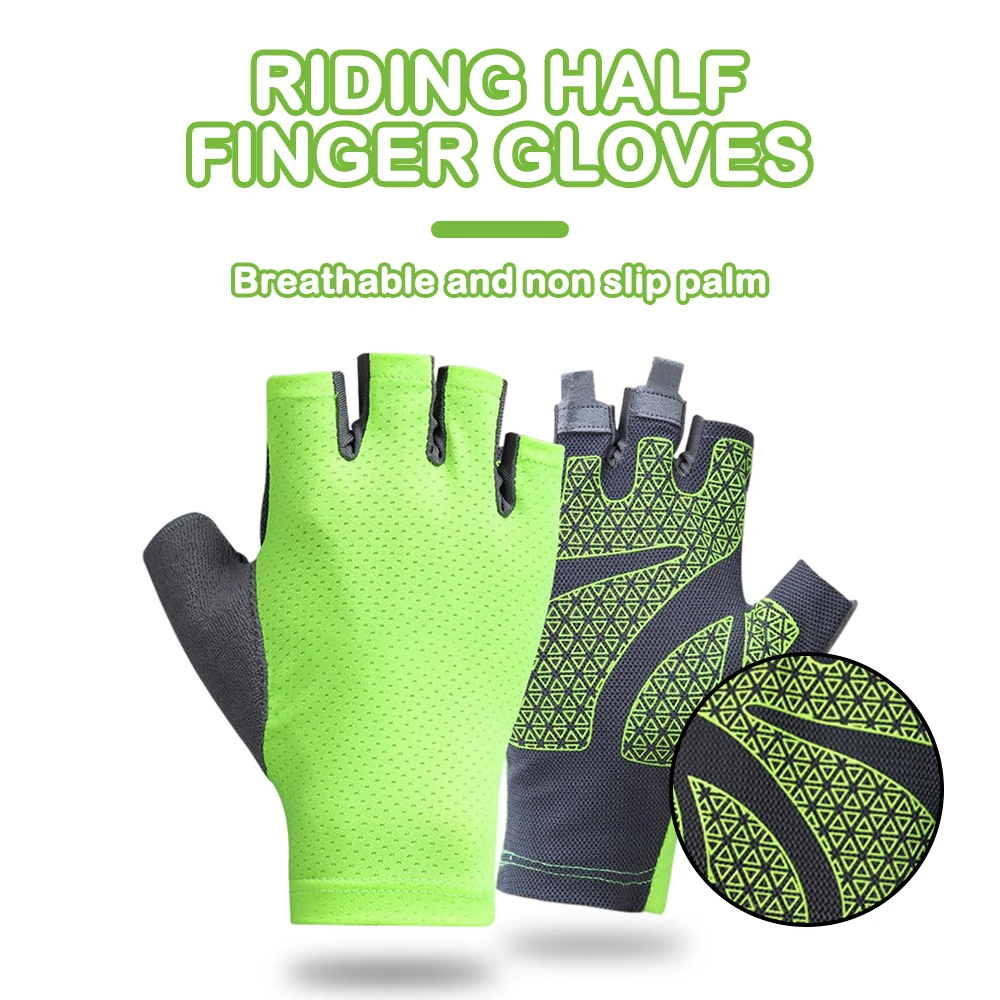 1 Pair Cycling Gloves for Men Women Bike Gloves Half Finger MTB Road Bicycle Gloves Short Finger Gloves Outdoor Sports Mittens