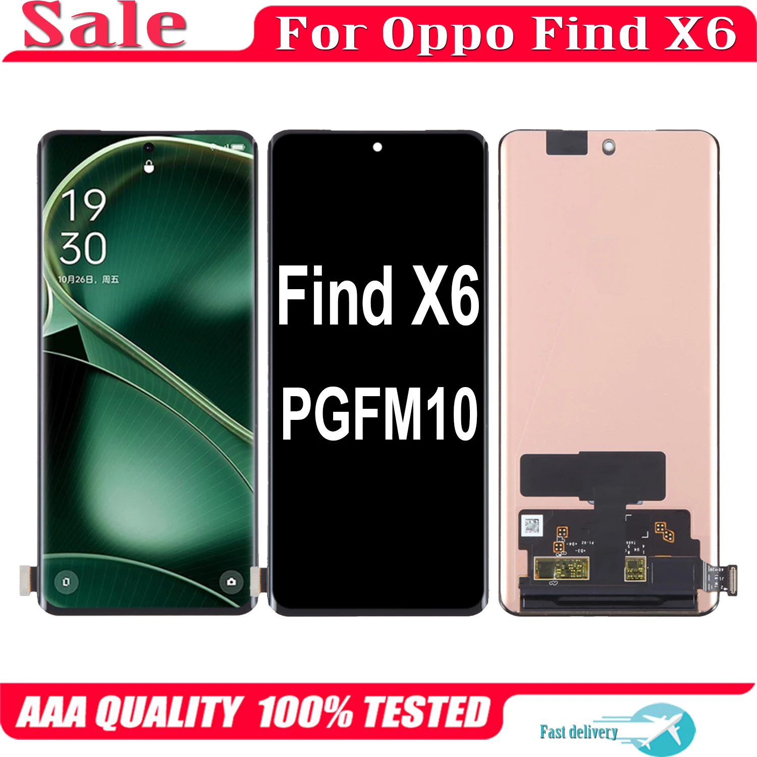 

AMOLED For Oppo Find X6 PGFM10 LCD Display Touch Screen Digitizer Assembly