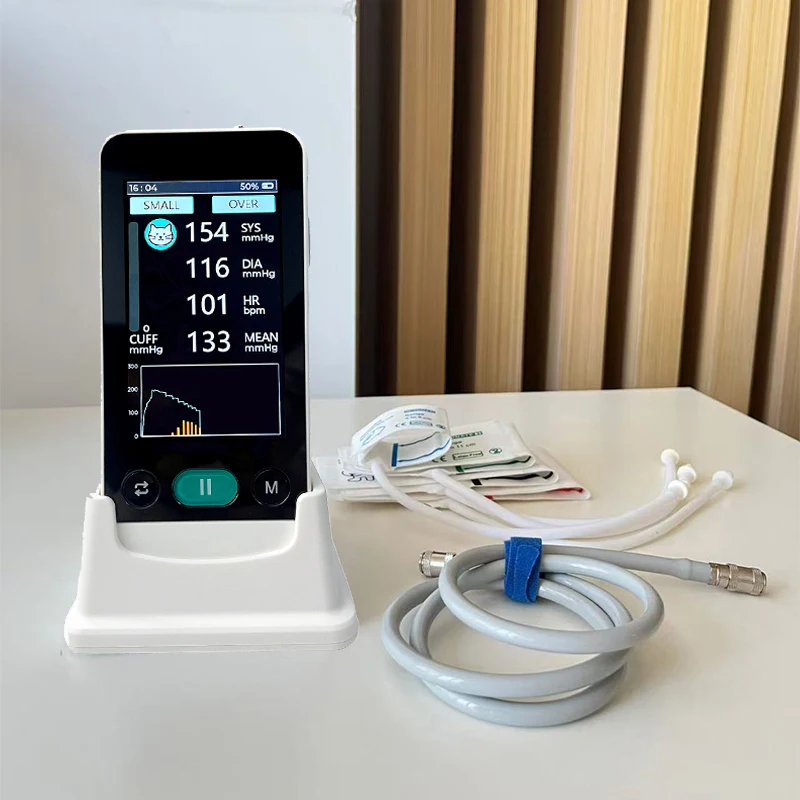 Ветеринарный монитор артериального давления для кошек и собак, портативное цифровое устройство для измерения BP для домашних животных