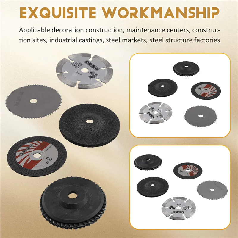 

Самый-5 шт./компл., 75 мм, режущий диск, 3-дюймовый шлифовальный круг, деревообрабатывающий камень, мрамор, режущая шлифовальная пила для угловой шлифовальной машины