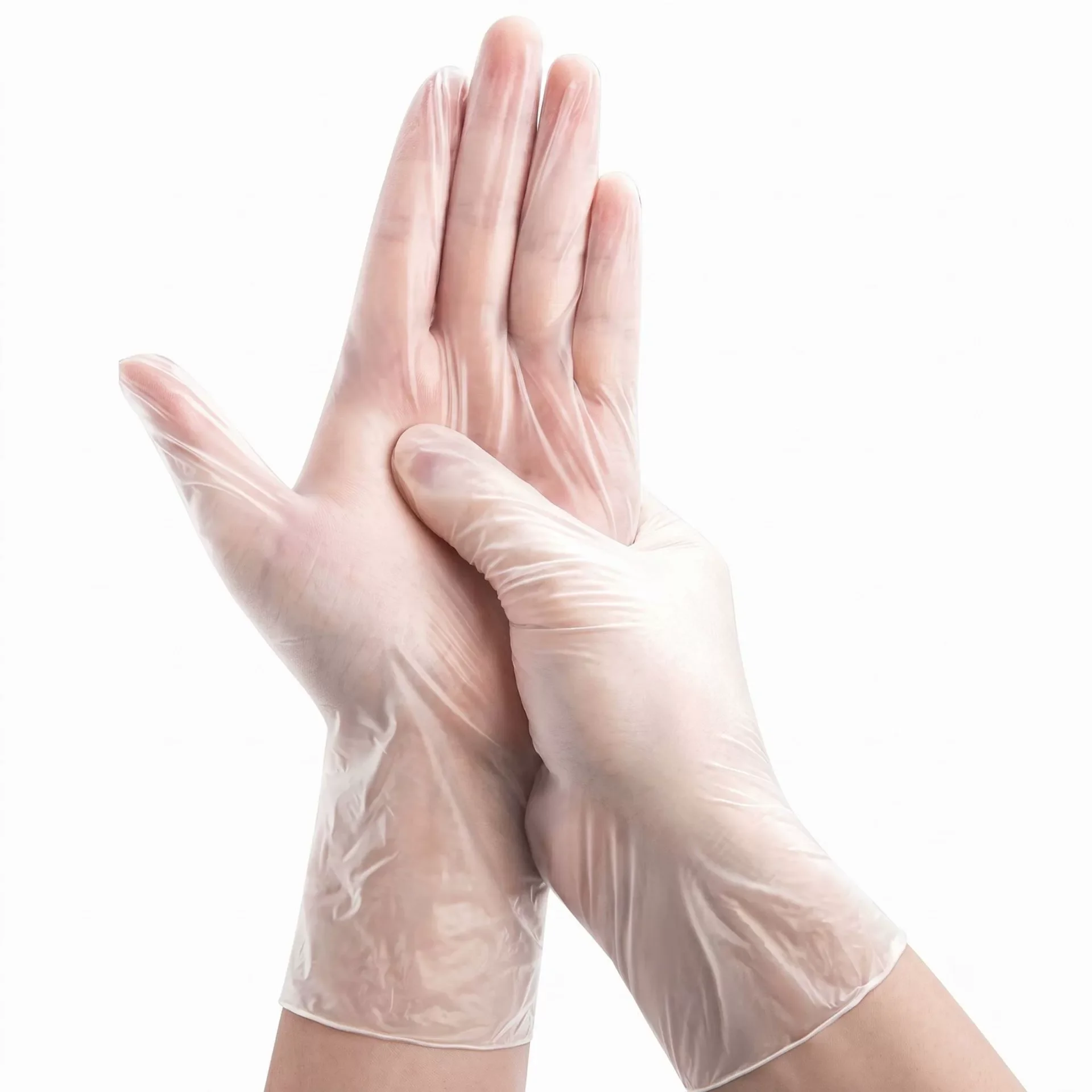 100PC PVC Disposable Gloves Transparent Non Slip For Cooking Cleaning Beauty Massage Household
