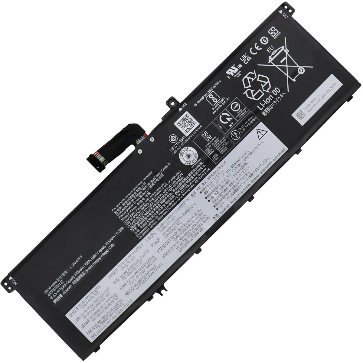 L22M4PF4 L22C4PF4 L22D4PF4 L22L4PF4 Battery  For Lenovo Yoga Pro 7 14  Slim Pro 7 14ARP8 5B11K24754 15.52V 73Wh