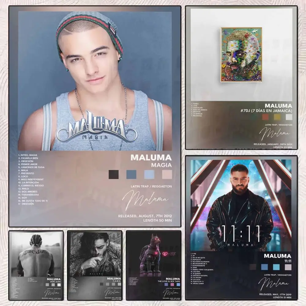 Singer M-Maluma Poster PP Wall Decor Posters Celebrity Music Art Prints Bedroom Office Gift