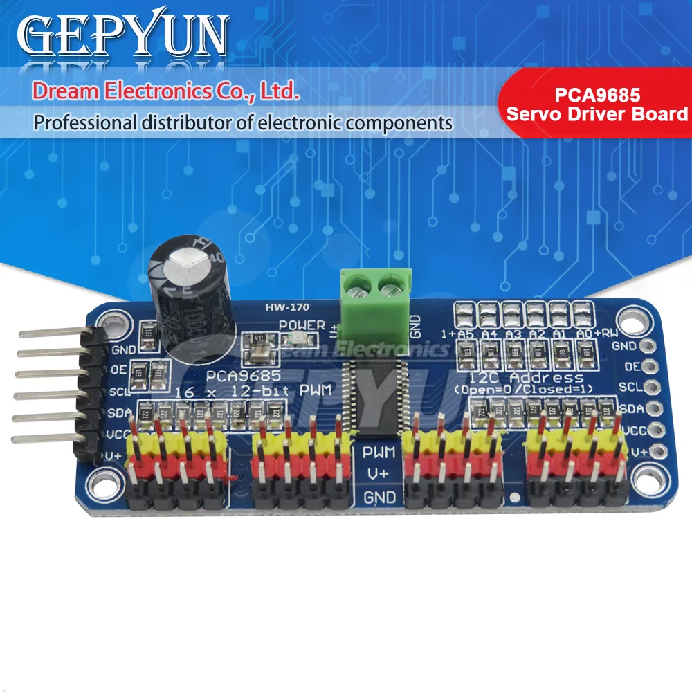 PCA9685 16 Channel 12-bit PWM Servo motor Driver I2C Module Robot pca9685 Servo Driver Board