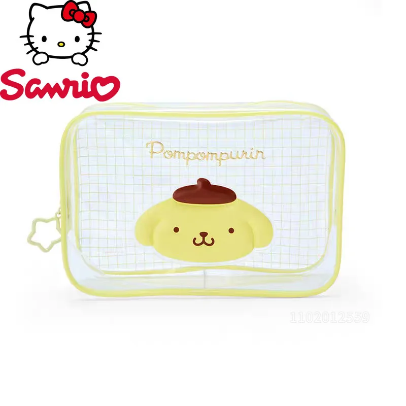  Hello Kitty New Transparent Cosmetic Bag Cartoon Cute Fashion Cosmetic Bag Large Capacity Leisure Travel Storage Bag