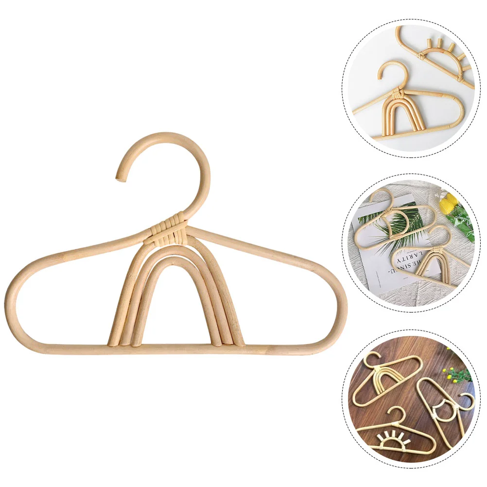 

Rainbow Rattan Baby Hanger Compact Size Children Clothes Rack Infant Coat Hangers Newborn Kids Dress Small Wall Shelf