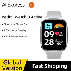 Xiaomi-reloj inteligente Redmi 3 versión Global, dispositivo resistente al agua hasta 5atm, con llamadas telefónicas, Bluetooth, pantalla de 2023 pulgadas, más de 1,83 modos de fitness, 100