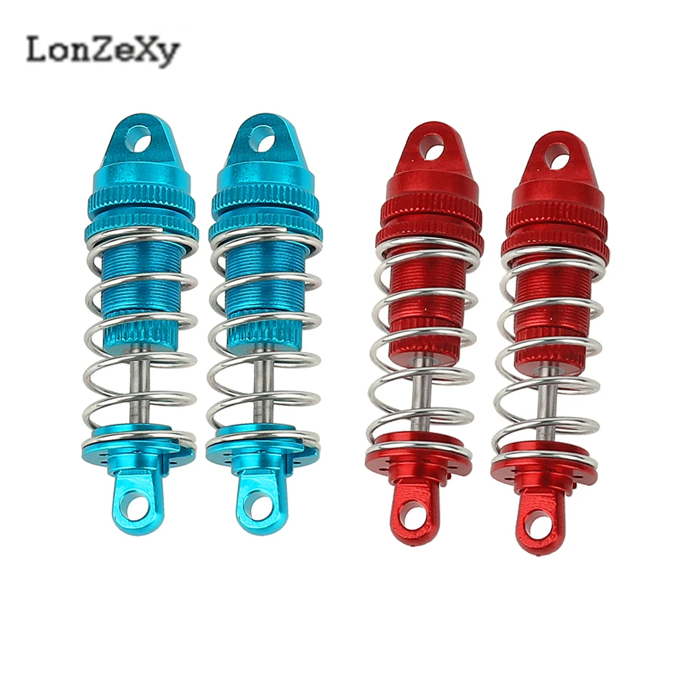 Aluminum 52mm Shock Absorbers 4Pcs For Tamiya TT01 TT02 RC Car Damper Upgrade Replacement Parts For On‑Road Racing Car