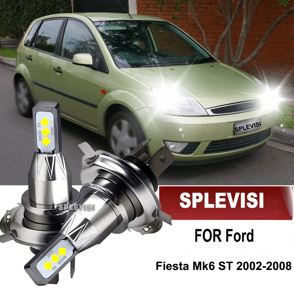 

H4 9003 led Lamp Car Headlight Bulbs 6000LM 6000K For Ford Fiesta Mk6 ST 2002-2008 2002 2003 2004 2005 2006 2007 2008