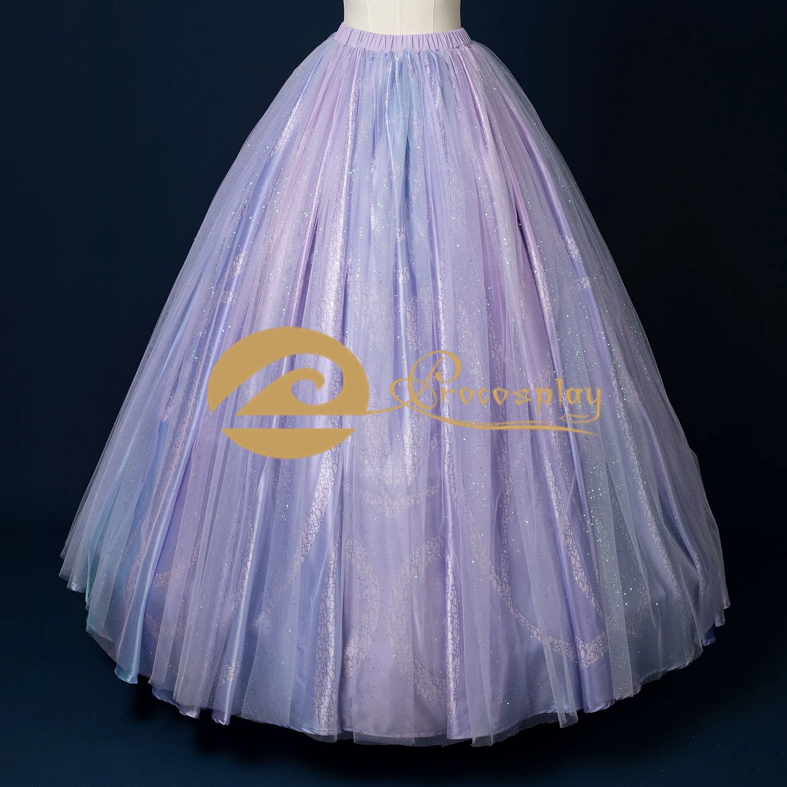 Glinda Cosplay Costume Purple Blue Outfit Top and Skirt for Women Halloween Role Play - Image 6