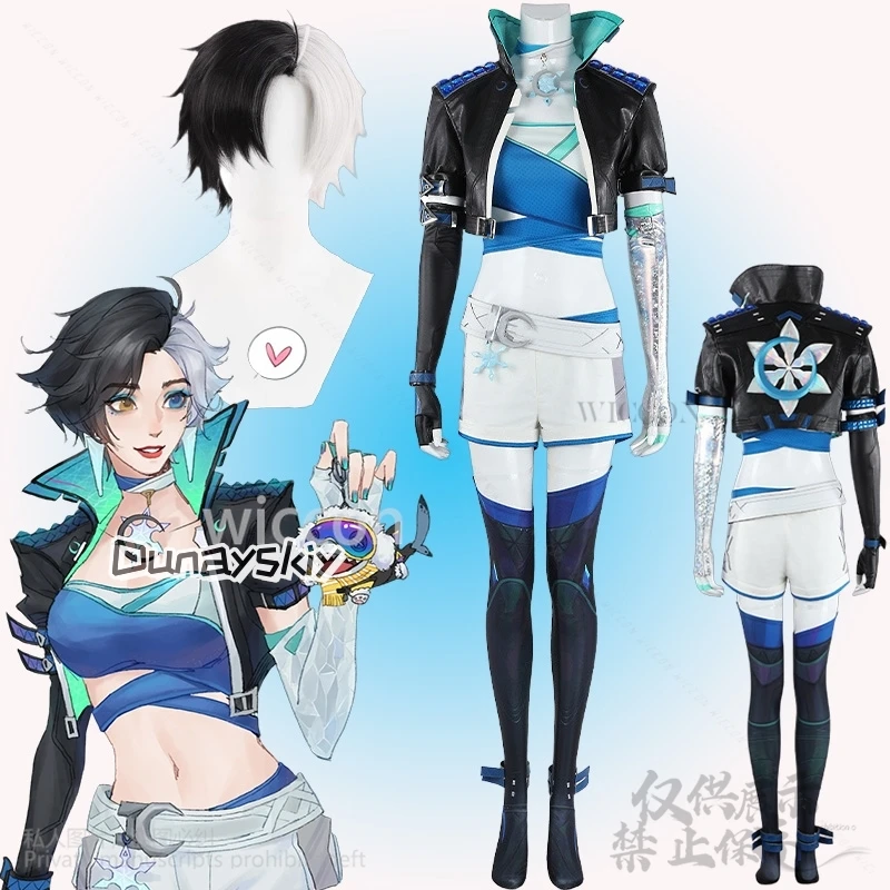 

Anime Game Rivals Cosplay Luna Snow Korea Idol Costume Kawaii Coat Uniform Dress Jirai Kei Girls Woman Wigs Halloween Customized